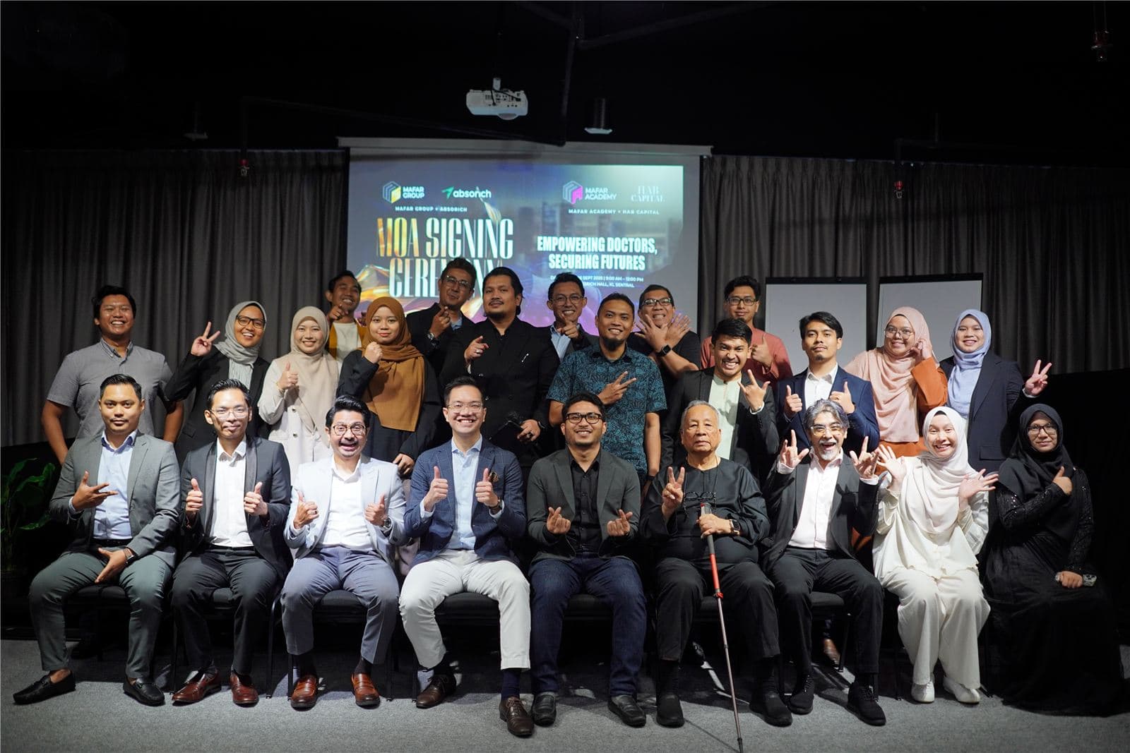 Mafar Group leaders and partners at an official signing ceremony