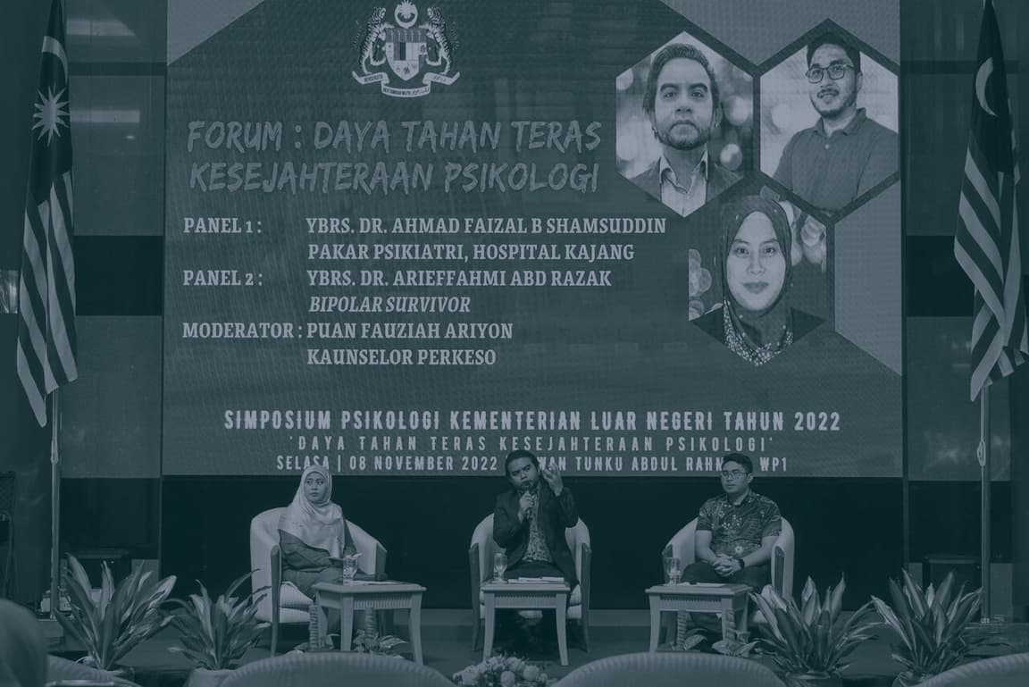Arieffahmi berkongsi pengalaman dalam forum kesejahteraan psikologi